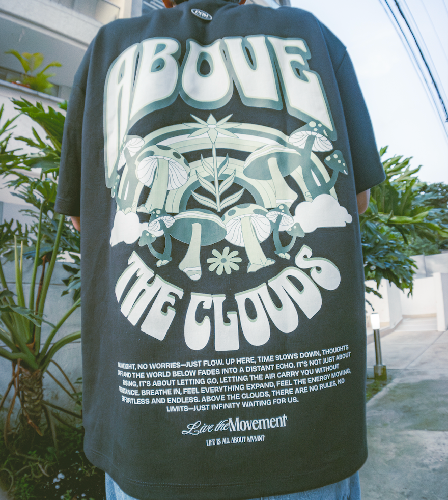 Camiseta Above the clouds – Psychotrip Edition - Negro