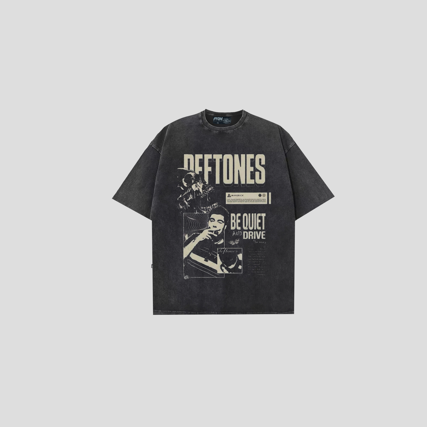 Camiseta Deftones Acid Wash Gris - FEP Special Drop