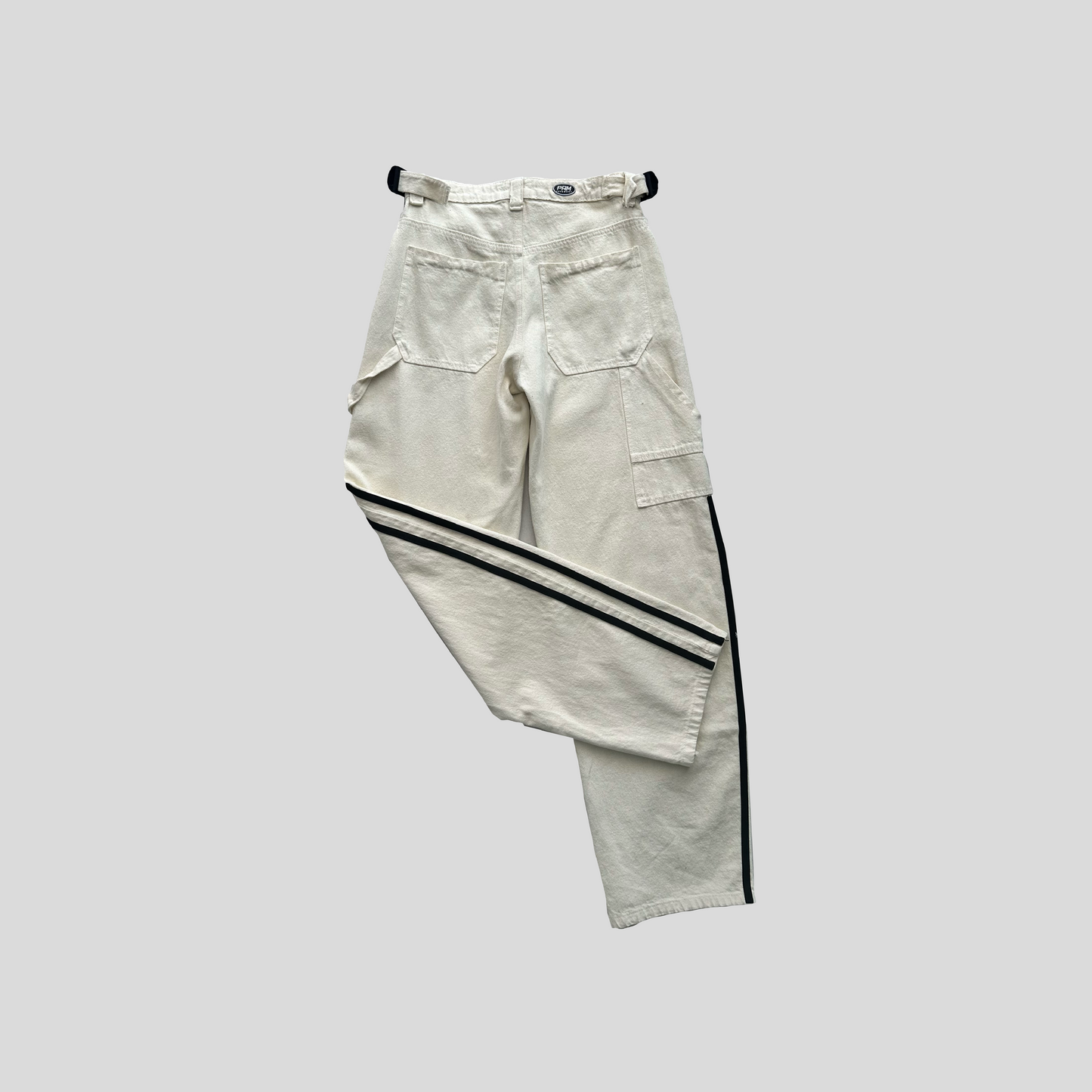 Pantalón Flare Líneas Negras - Crudo