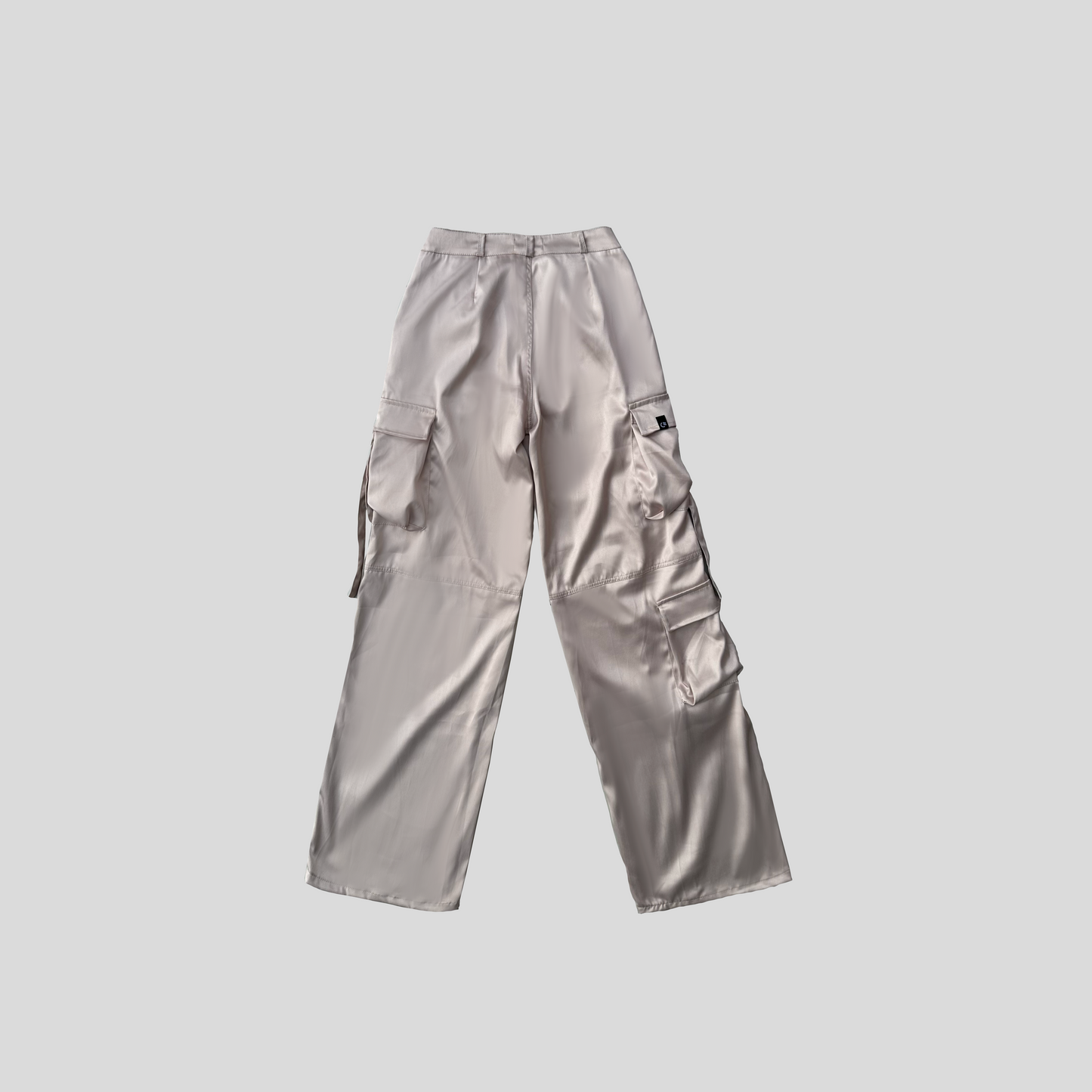 Pantalón Cargo Satinado - Beige