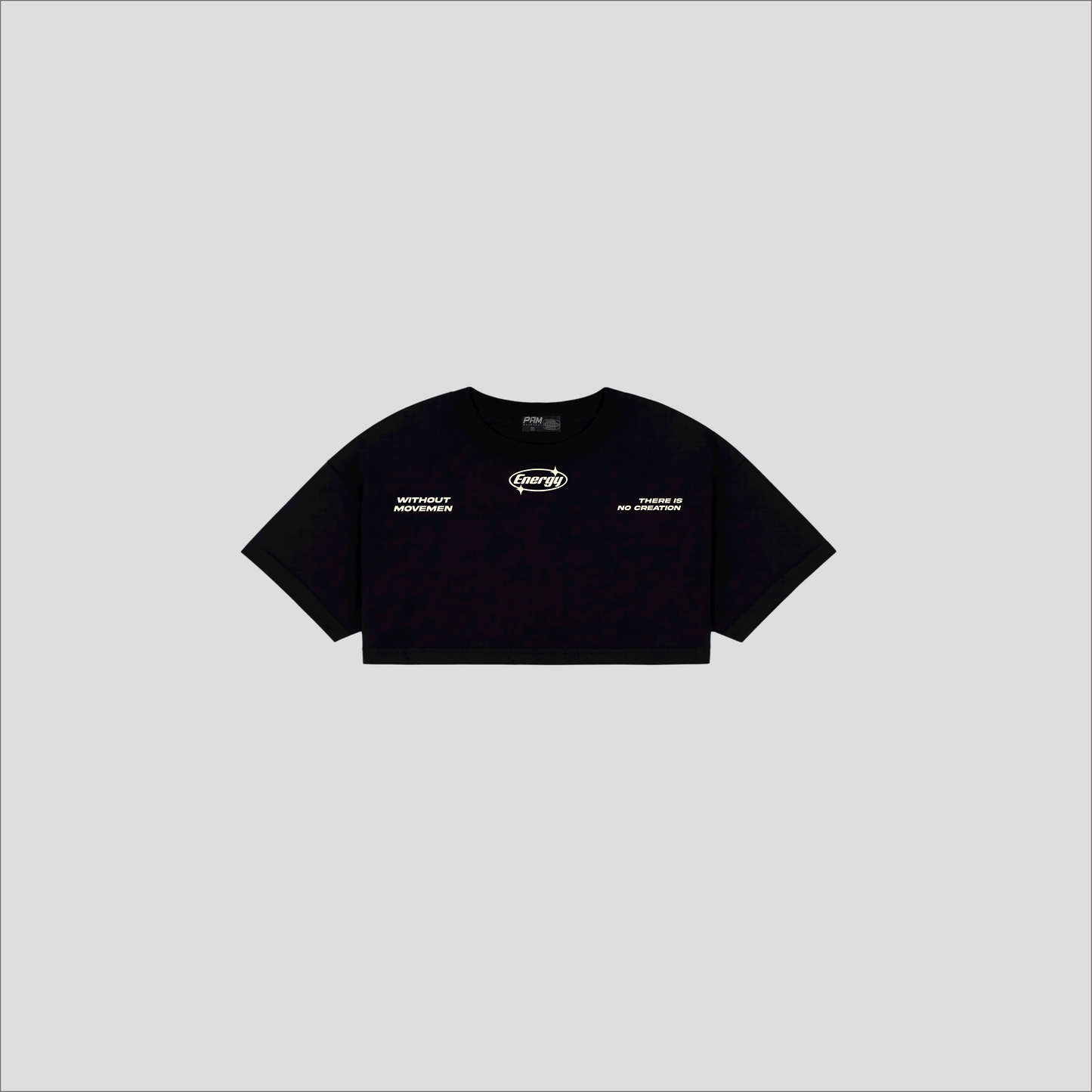 Camiseta Cropped "Energy" - Negro