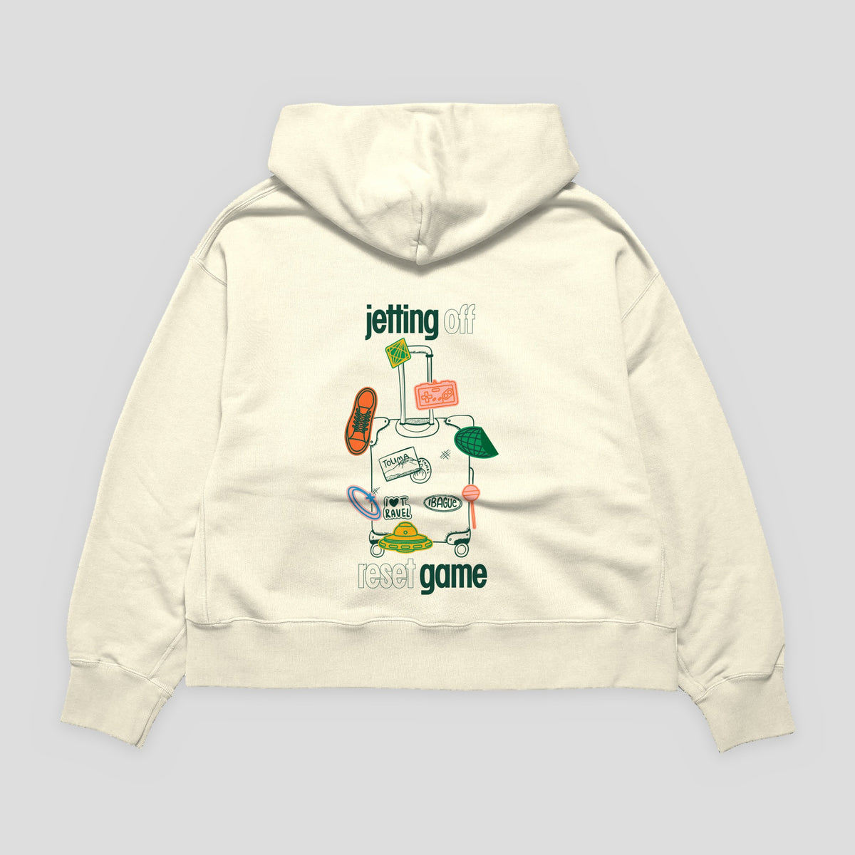 Hoodie Jetting Off – Crema