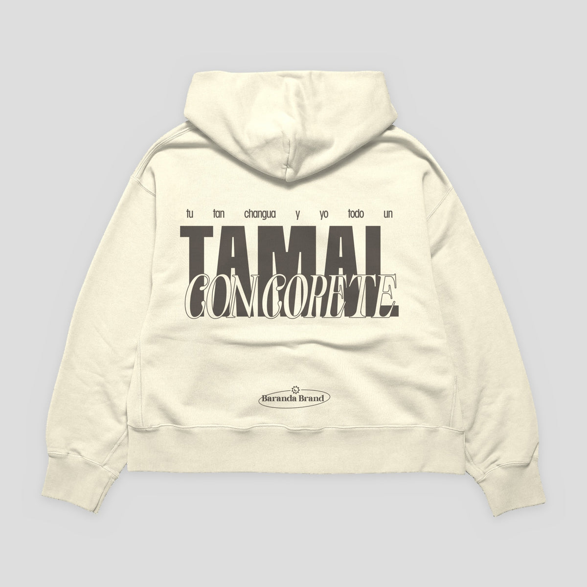 Hoodie Tamal con Copete – Crema