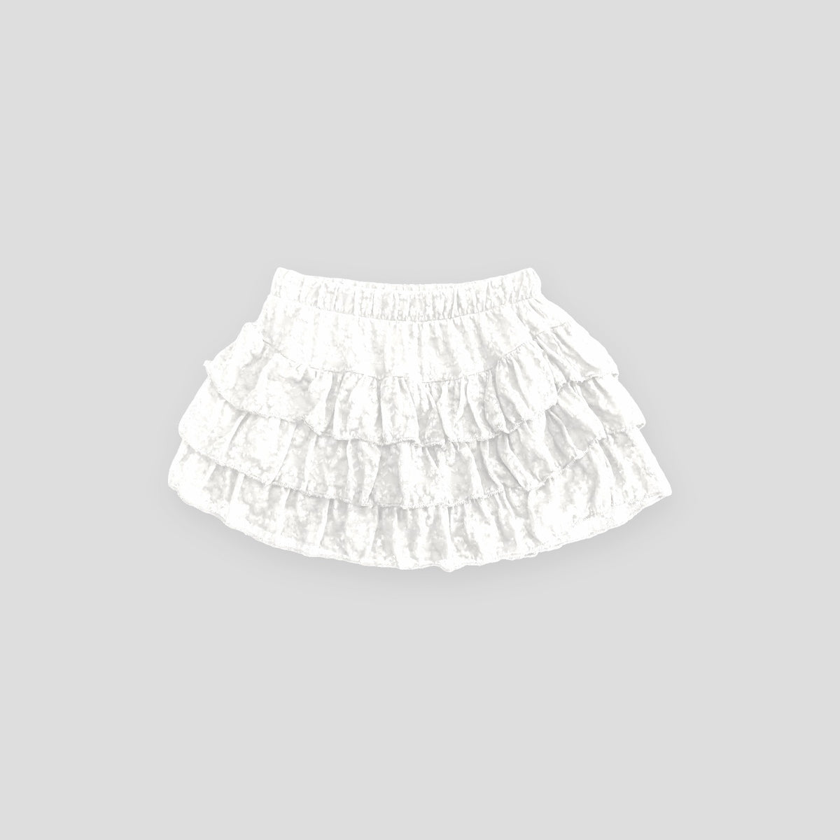 Falda Encaje de Volantes - Blanco