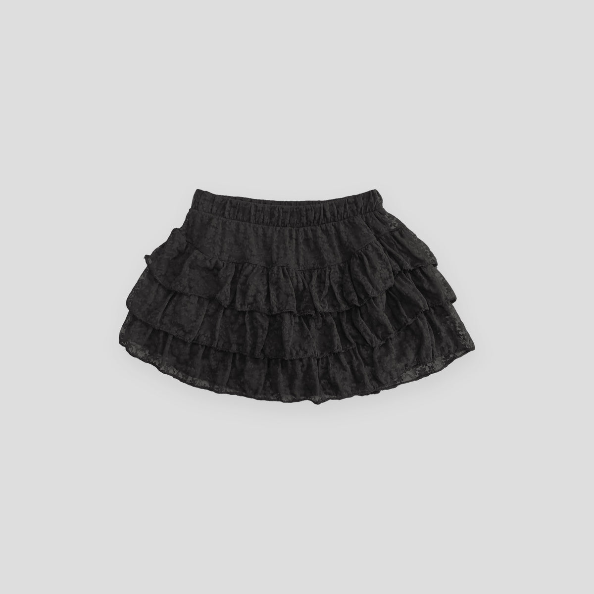 Falda Encaje de Volantes - Negro