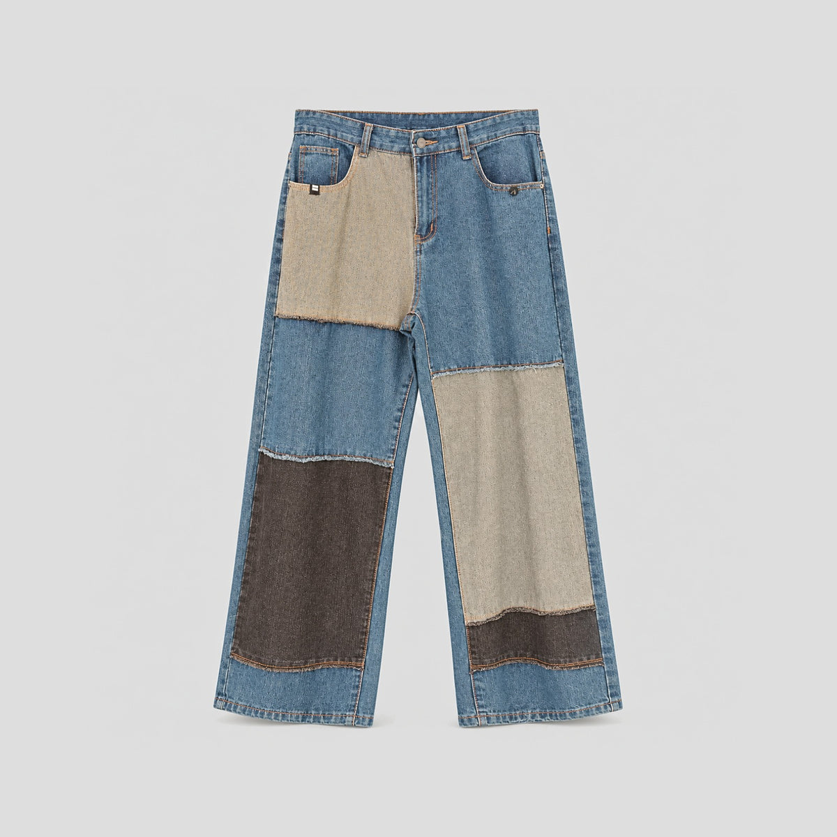 Jean Patchwork Collage - Azul - frente