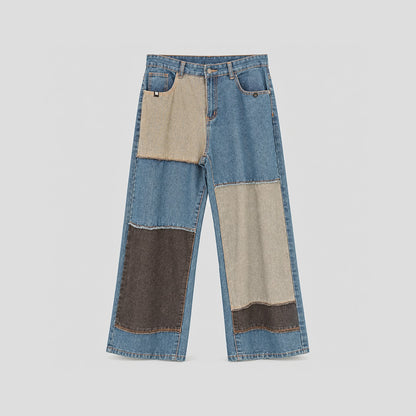 Jean Patchwork Collage - Azul - frente