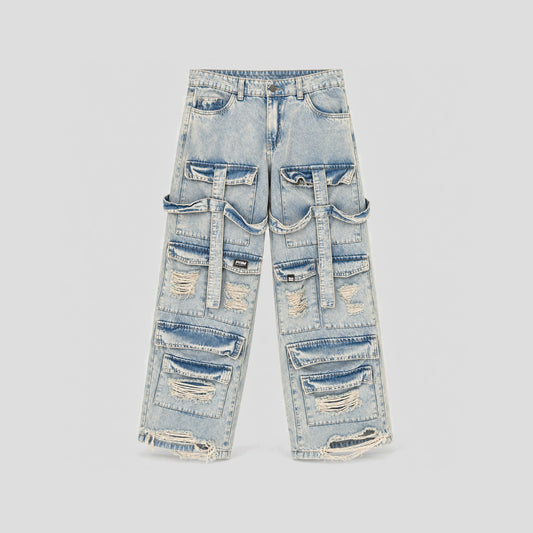 Jean Strap Destroyer - Azul Claro - frente