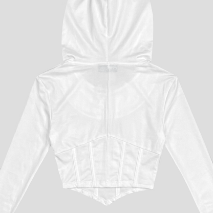 Hoodie Cropped - Blanco