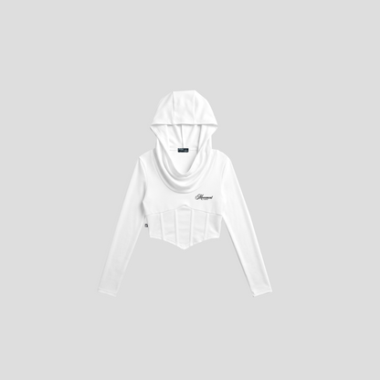 Hoodie Cropped - Blanco