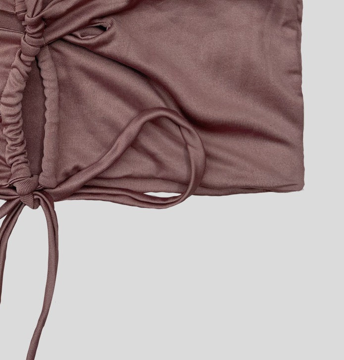 Crop Top Tiras - Chocolate