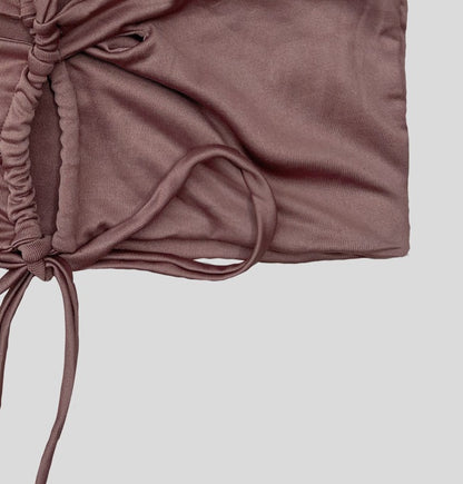 Crop Top Tiras - Chocolate