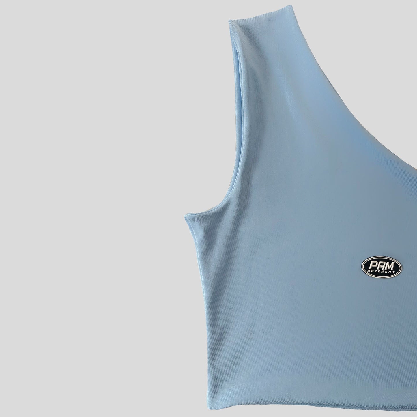 Top Asimétrico Unimanga - Babyblue