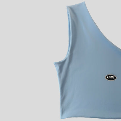 Top Asimétrico Unimanga - Babyblue