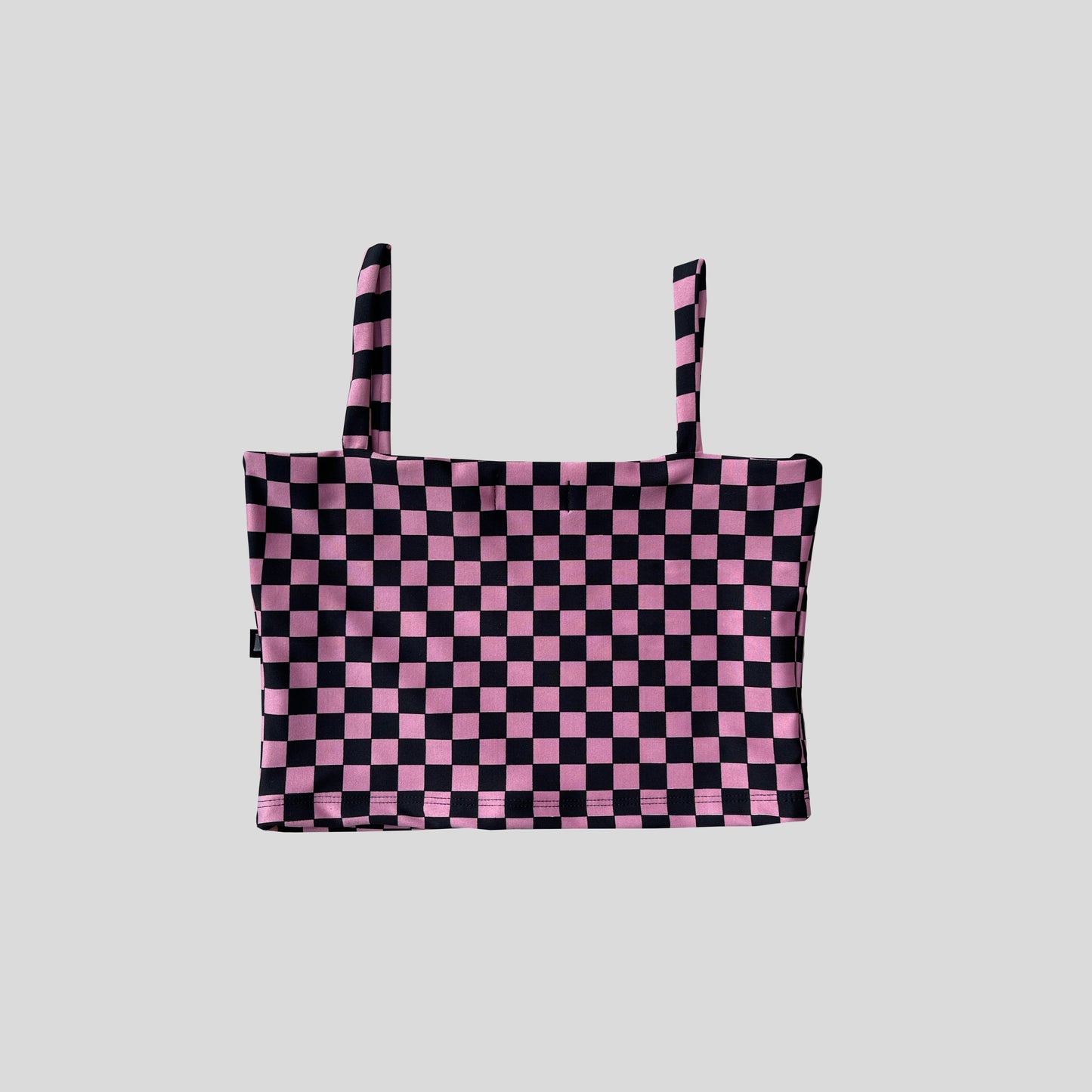 Top Ajedréz - Fucsia y negro