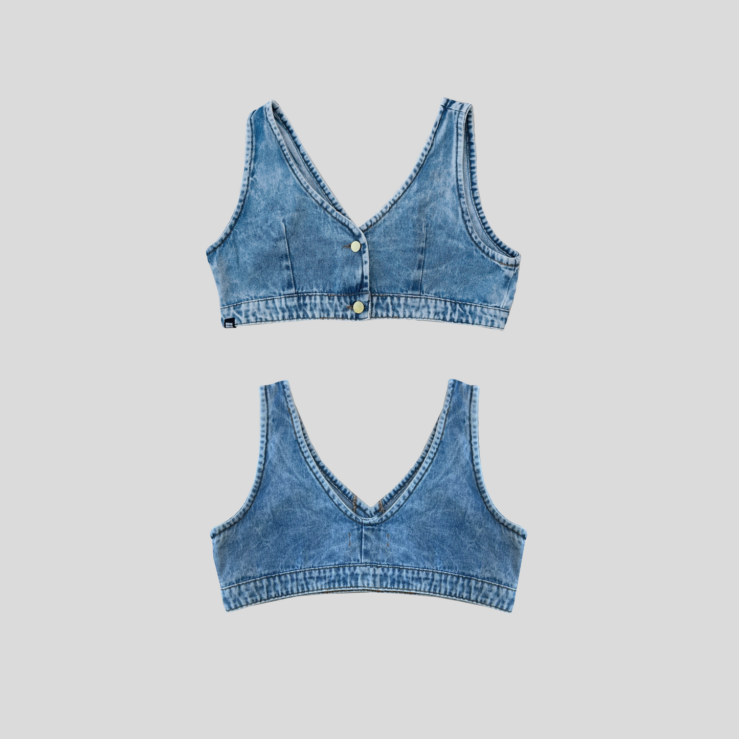 Top Botones - Denim
