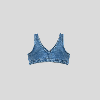 Top Botones - Denim