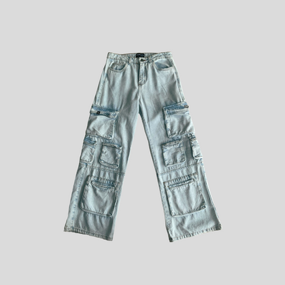Pantalón Cargo Mil Bolsillos - Hielo