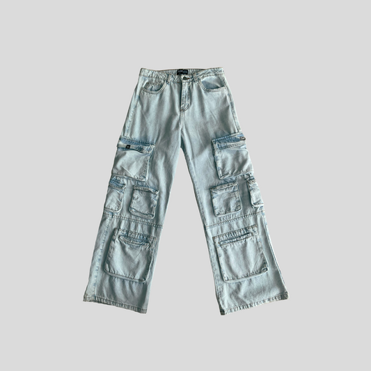 Pantalón Cargo Mil Bolsillos - Hielo