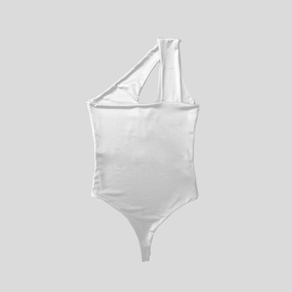 Bodysuit Asimétrico Cutout - Blanco