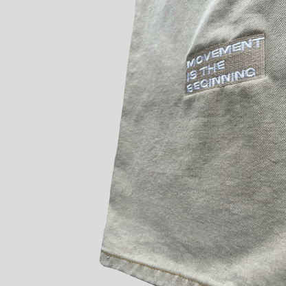 Jean Acid Wash Oversized - Beige