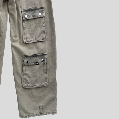 Pantalón Cargo Acid Wash - Beige