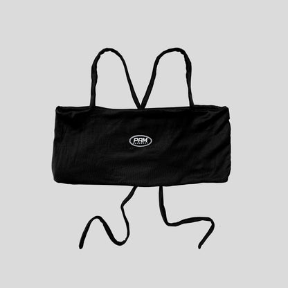 Crop Top Tiras - Negro
