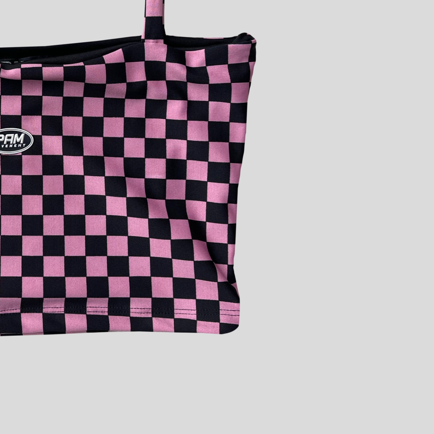 Top Ajedréz - Fucsia y negro