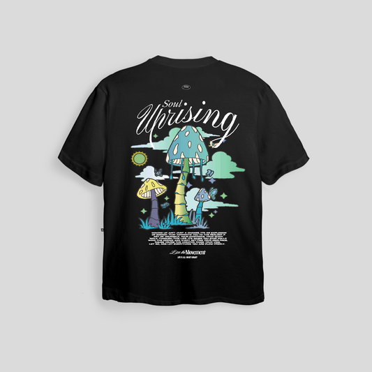 Camiseta Boxy Fit Soul Uprising - Negro