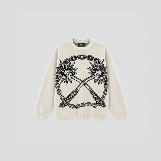 Saco Tejido Chains - Marfil