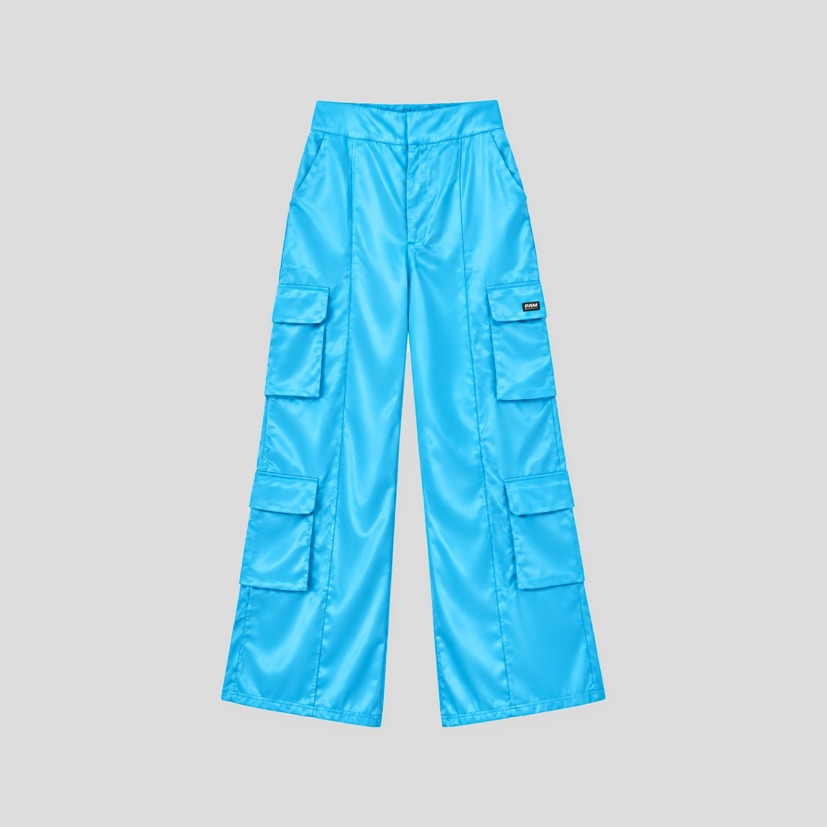 Pantalón Cargo Satín Frequency Turquesa - frente
