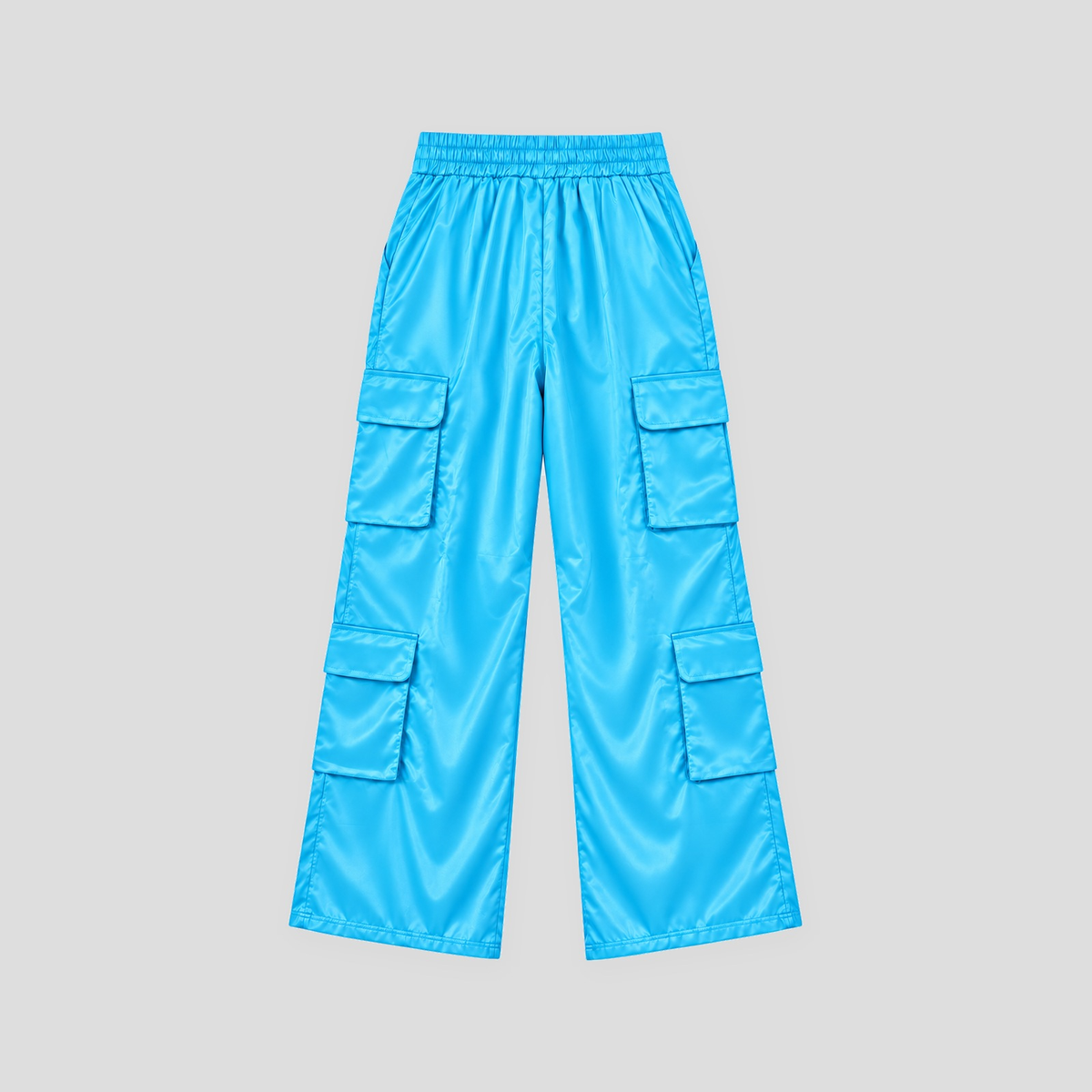 Pantalón Cargo Satín Frequency Turquesa - espalda