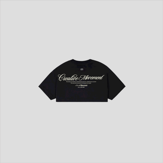 Camiseta Cropped "Energy" - Negro