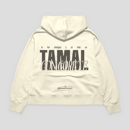 Hoodie Tamal con Copete – Crema