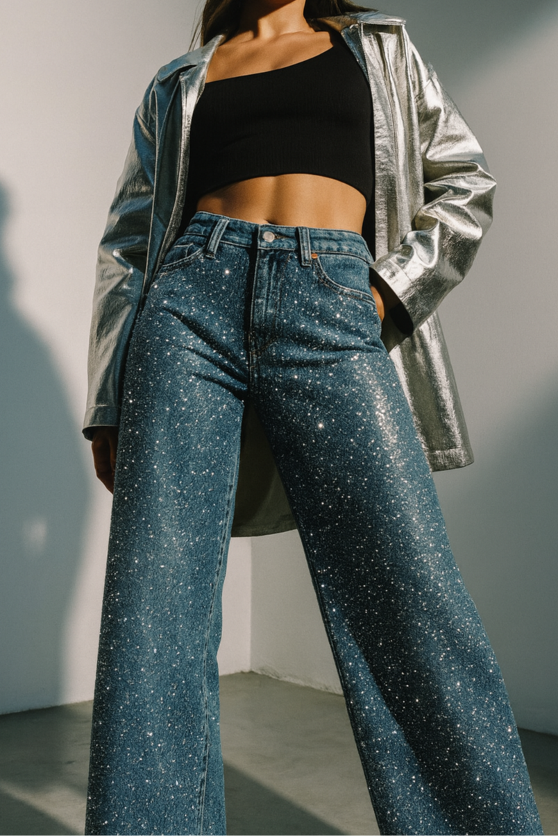 Jean Crystals - Denim Oscuro
