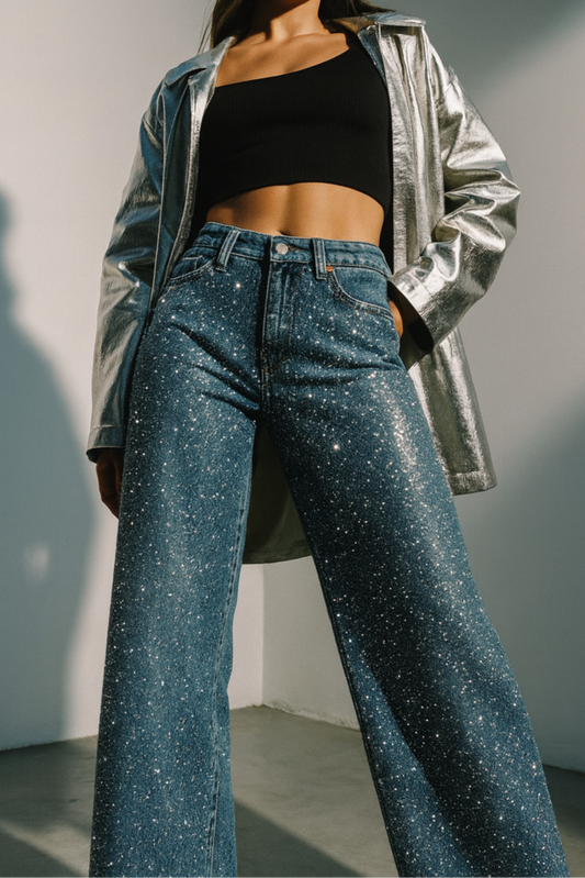 Jean Crystals - Denim Oscuro