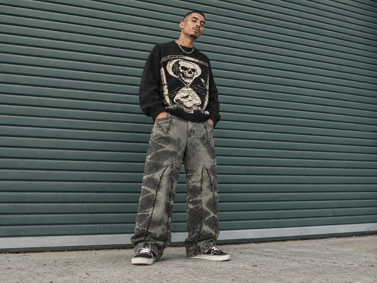 PAM MOVEMENT High Frequency: camiseta skull y jean barrel