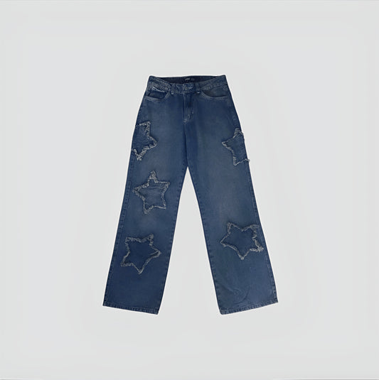 Jean Wide Leg Stars – Denim Azul