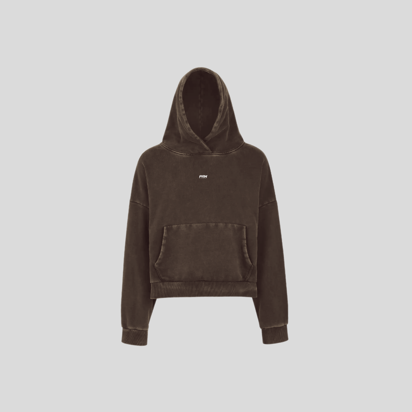 Hoodie Acid Wash Golden Spotlight - Café