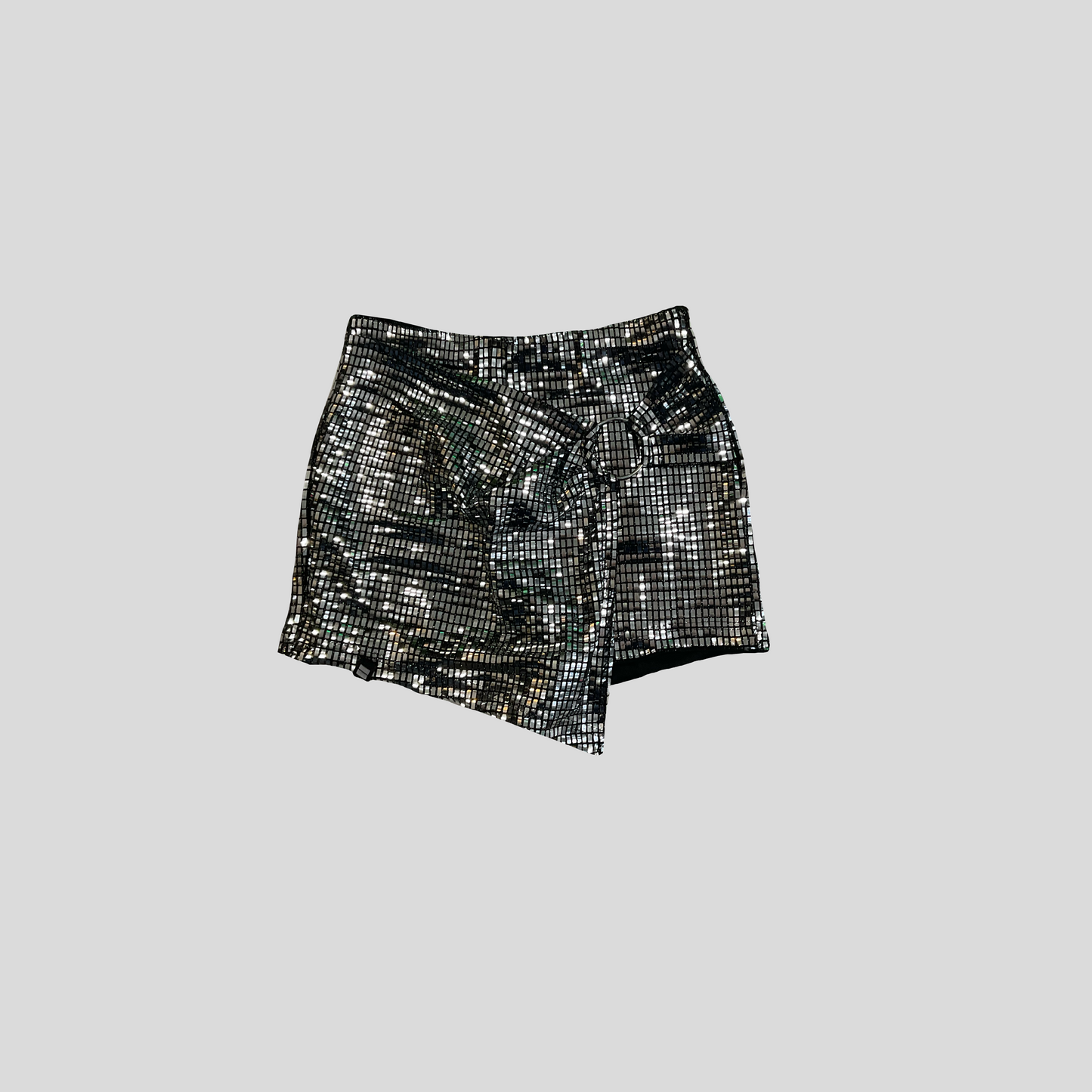 Falda-Short Diamantes - Plateado