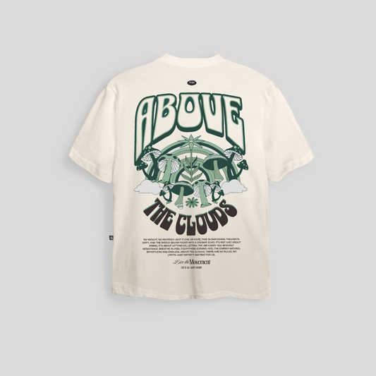 Camiseta Above the clouds – Psychotrip Edition - Crema Claro