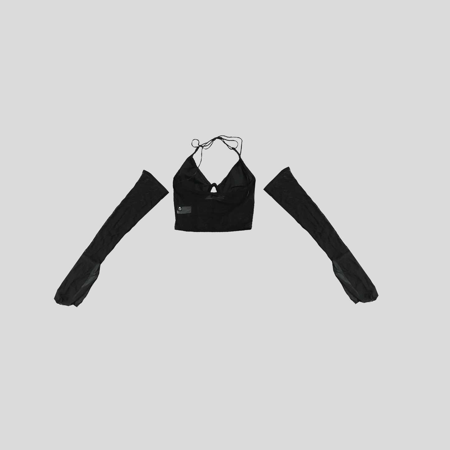 Top Ethereal Grace con Guantes de Malla - Negro